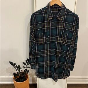 GAP Vintage See Through Plaid Shirt